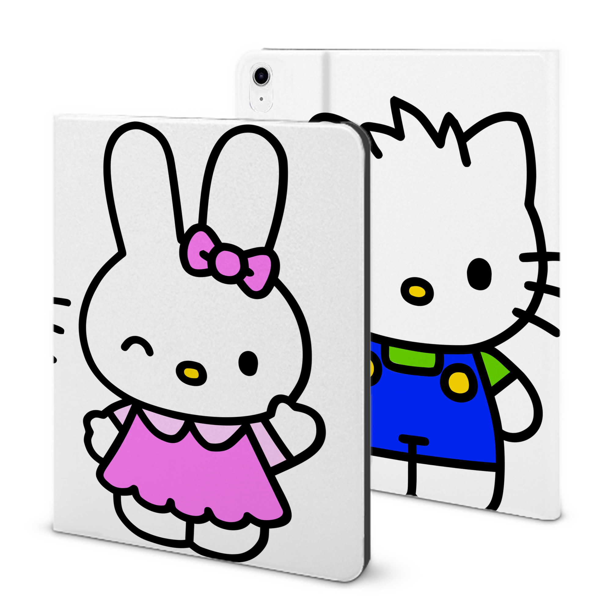 （画像用） Hello Kitty ハローキティ IPad ケース ブック型 PUレザー TPU 耐衝撃 軽量 薄型 ペン収納なし 全面保護 IPad 各モデル対応